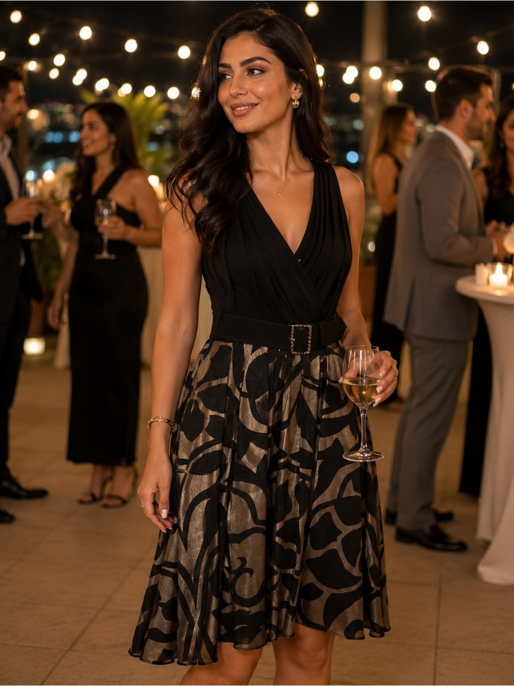 Beautiful Black and Gold Dress